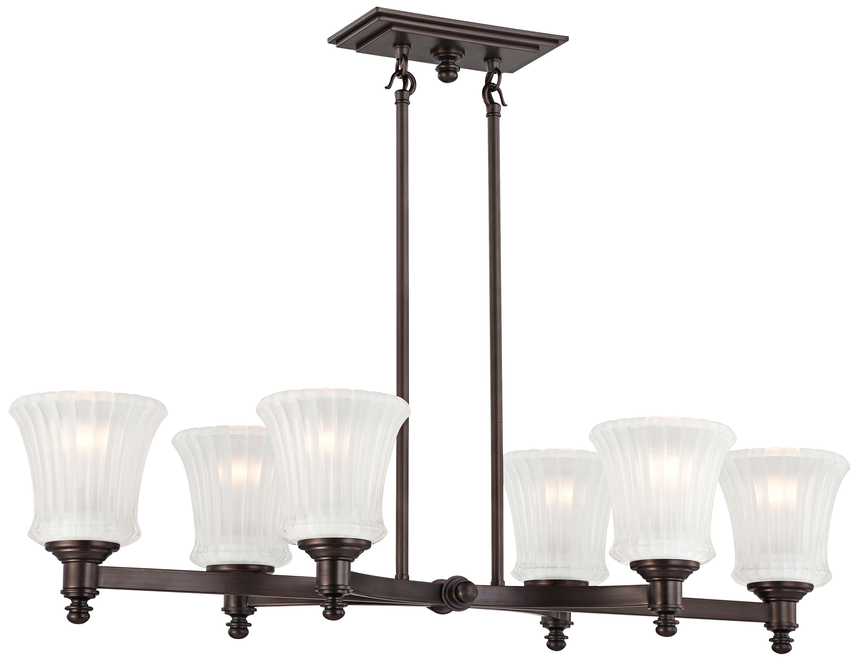 Hayvenhurst 6-Light 34" Wide Island Chandelier