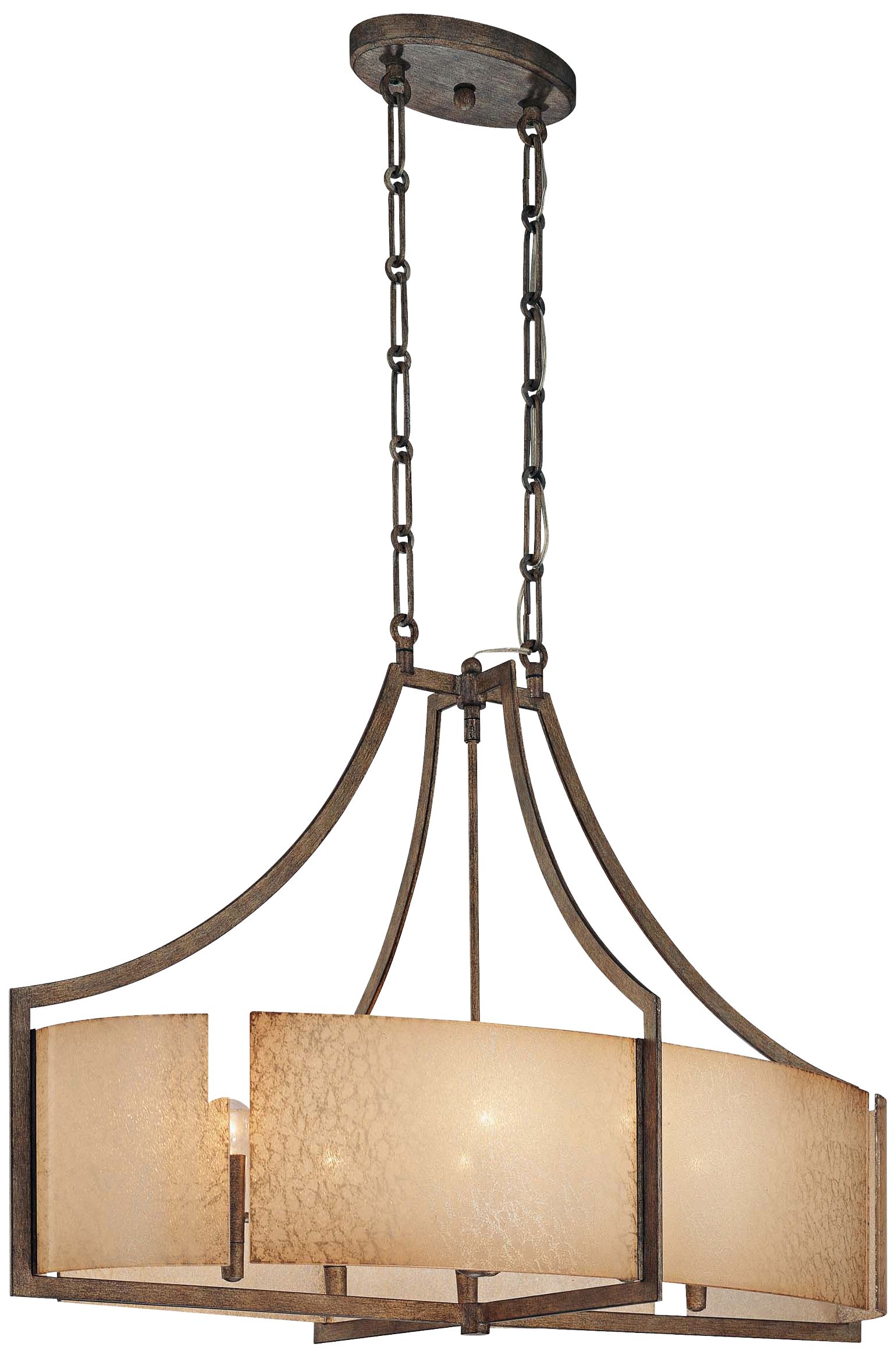 Clarte Collection 36" Wide Lace Glass Pendant Chandelier