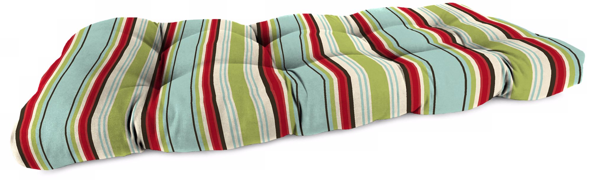 Kiwi Red and Blue Outdoor Settee Cushion