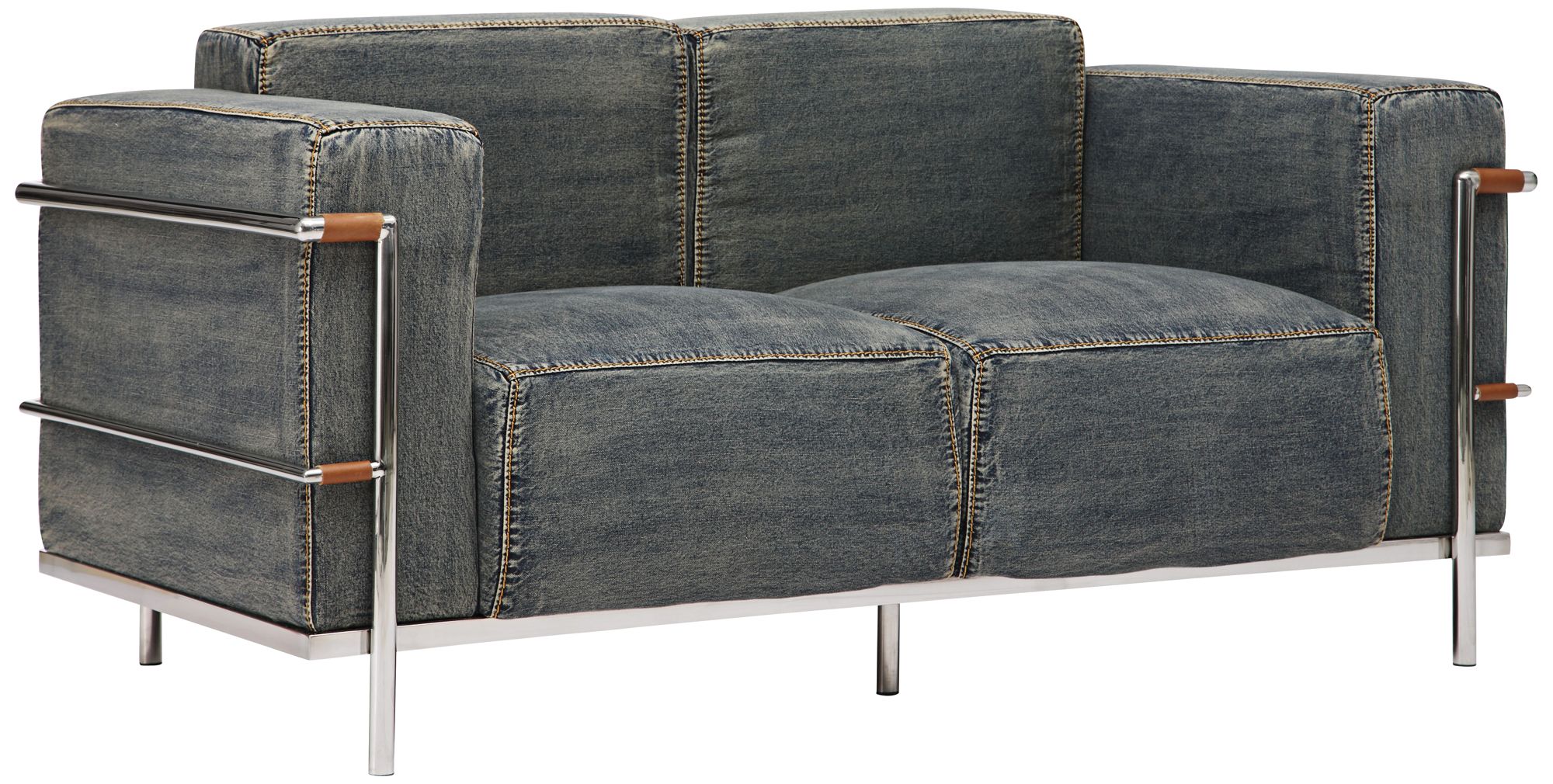Zuo Lasso Blue Denim Loveseat