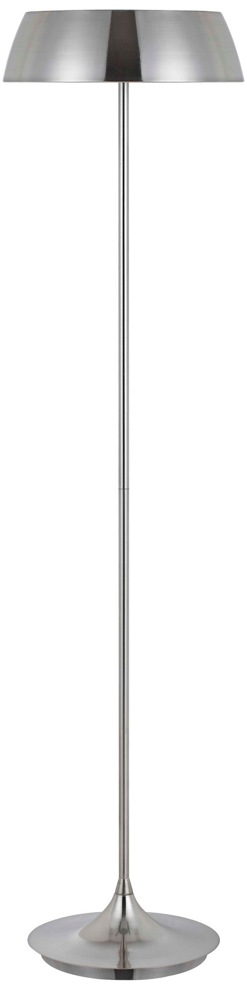 Haley Modern Brushed Steel Floor Lamp