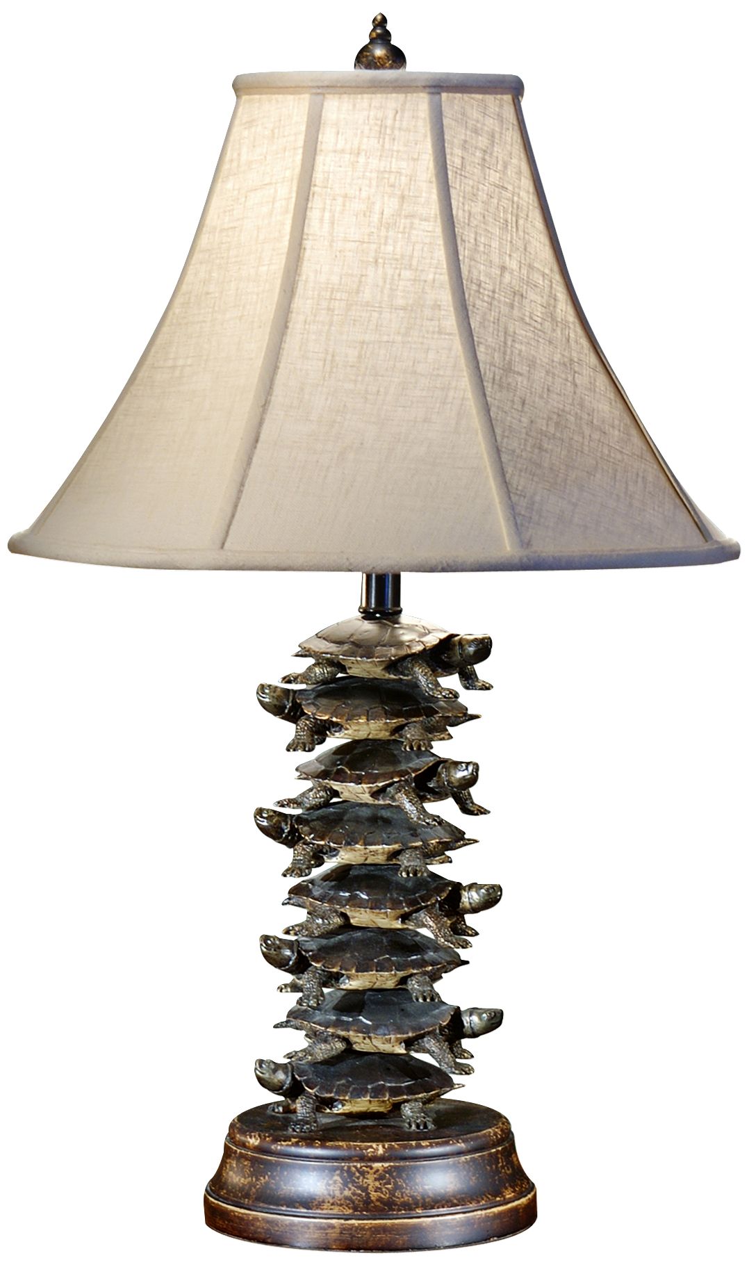 Wildwood Tiered Turtles Iron Table Lamp