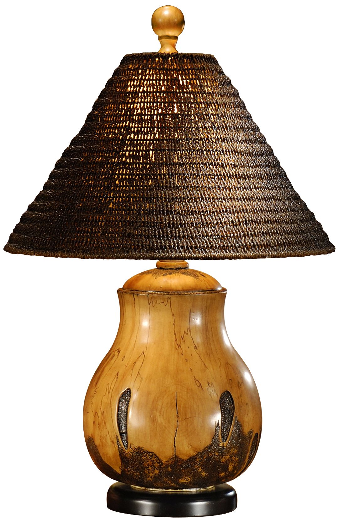 Wildwood Tree Trunk Turning Wood Table Lamp