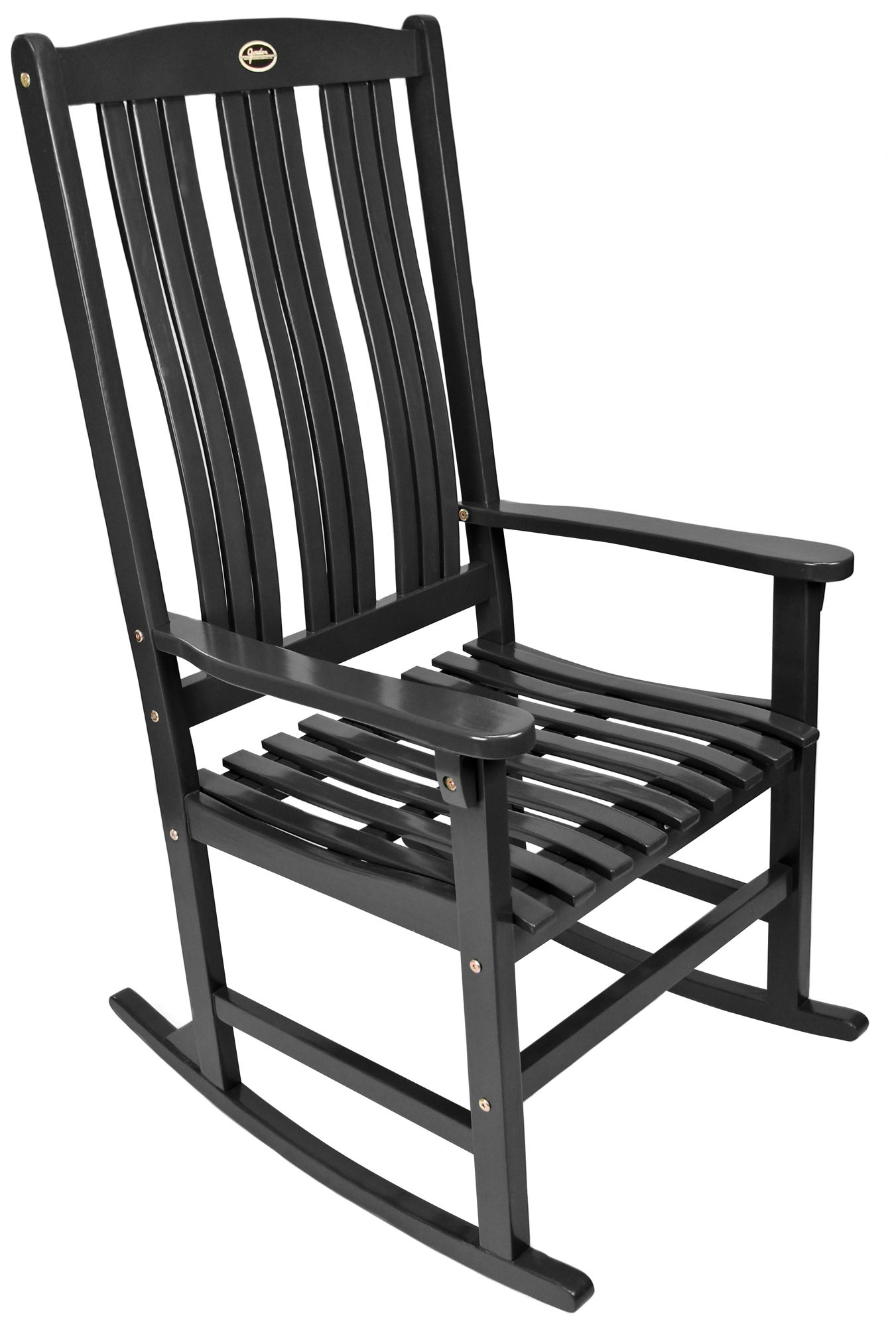 Black Outdoor Solid Hardwood Rocker
