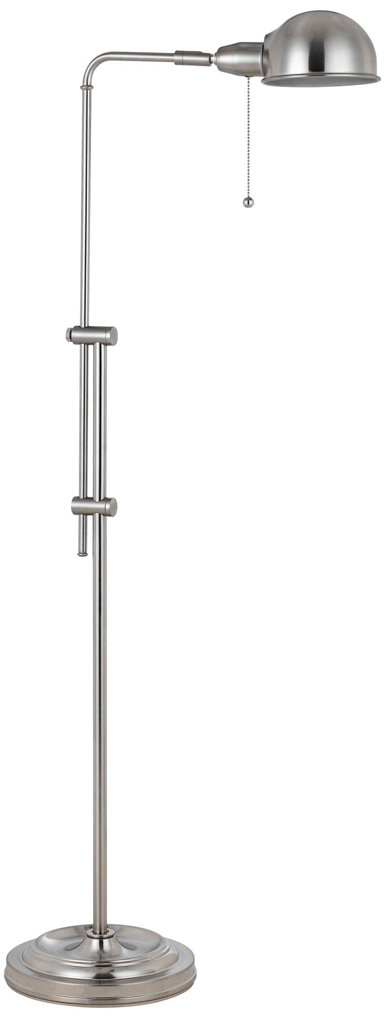 Tamber Brushed Steel Adjustable Pharmacy Floor Lamp