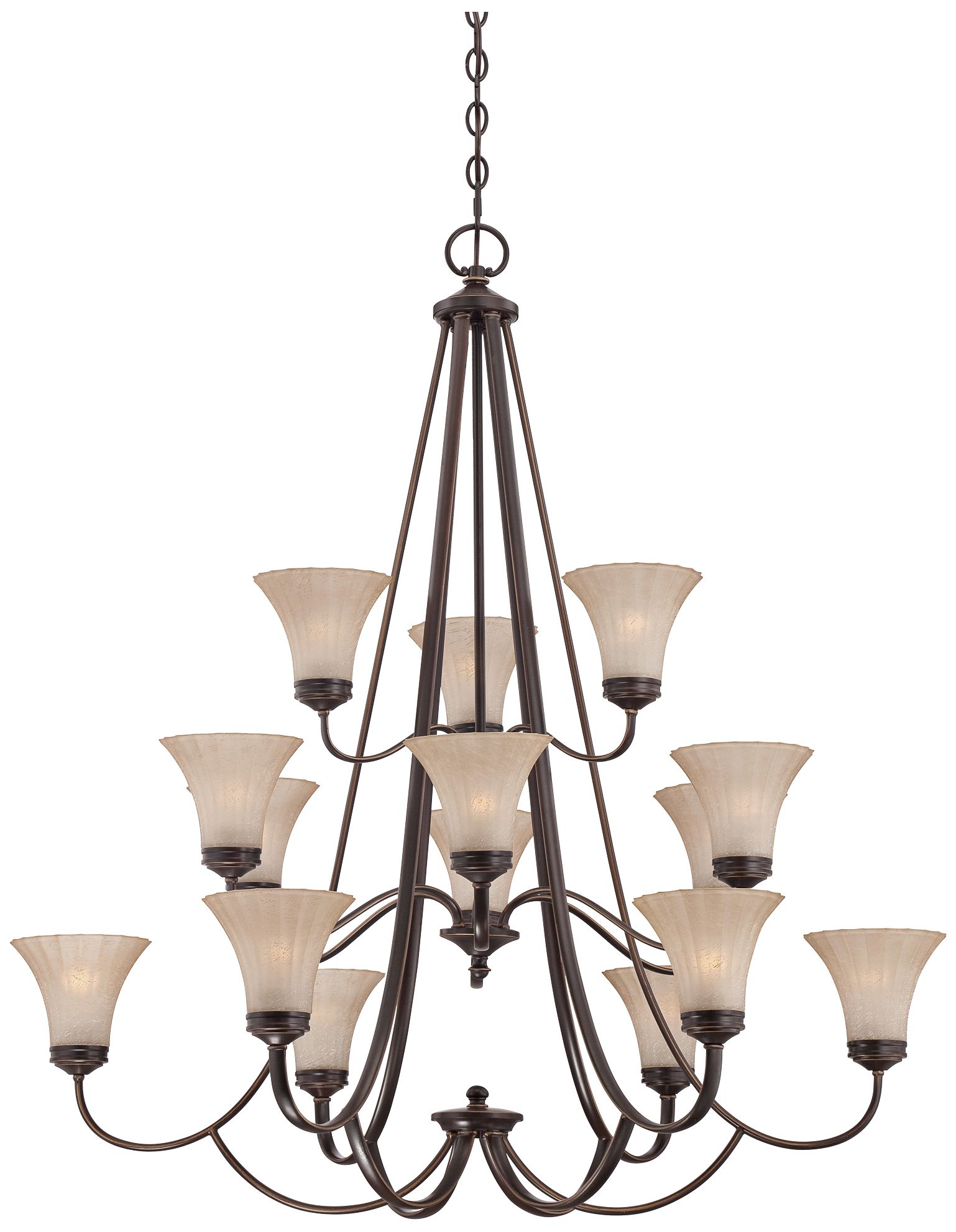 Quoizel Aliza 15-Light 43" Wide Bronze Chandelier