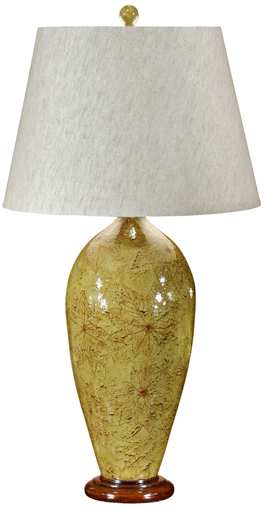 Wildwood Floating Leaves Yellow-Gold Table Lamp