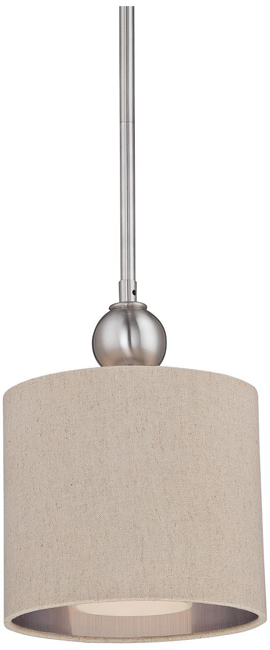 Quoizel Metro Brushed Nickel 9" Wide Mini Pendant Light