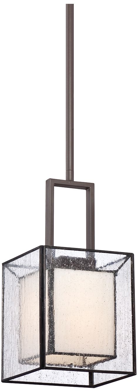 Quoizel Ferndale 6" Wide Western Bronze Mini Pendant