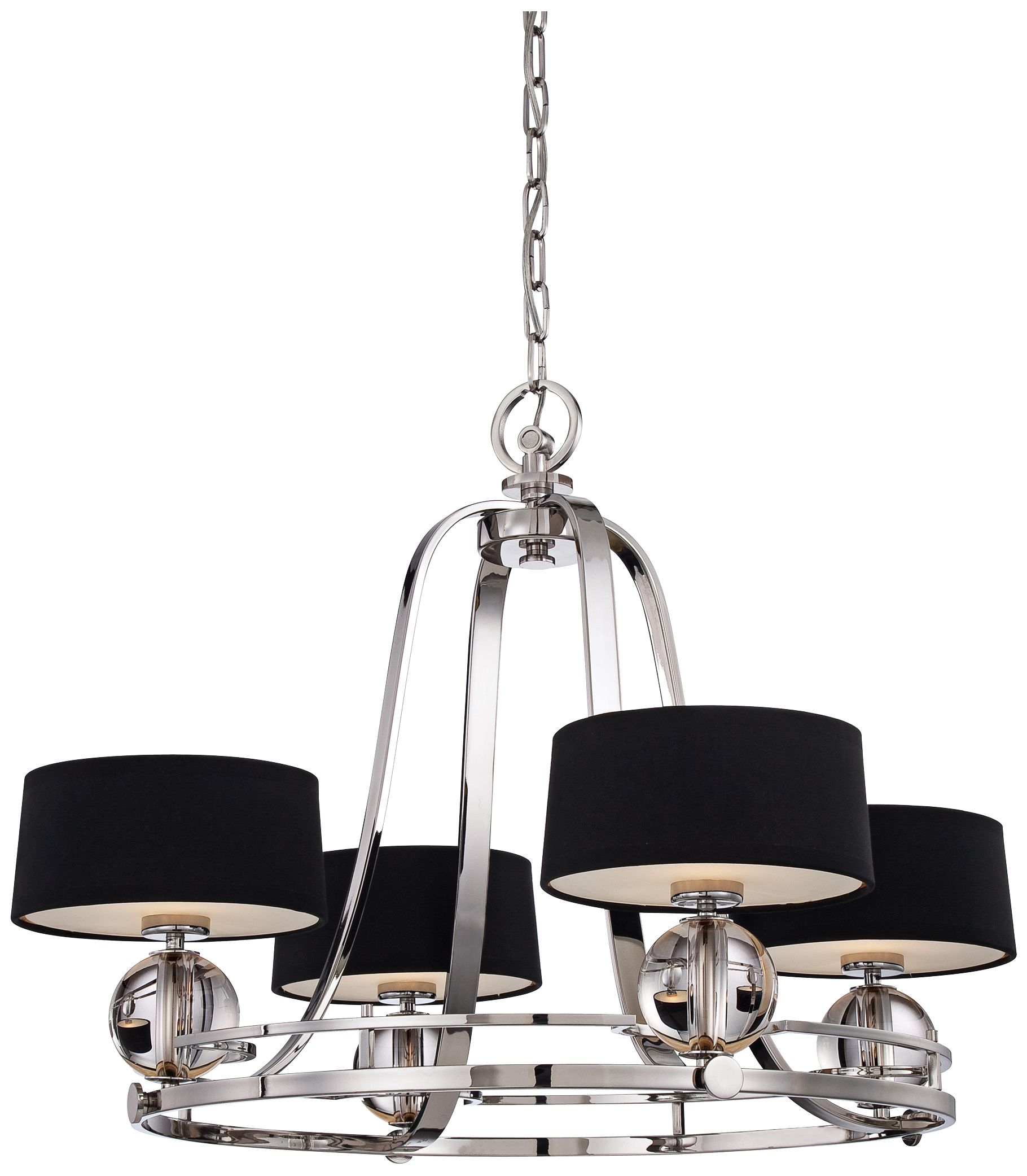 Quoizel Uptown Gotham 4-Light Wide Silver Chandelier