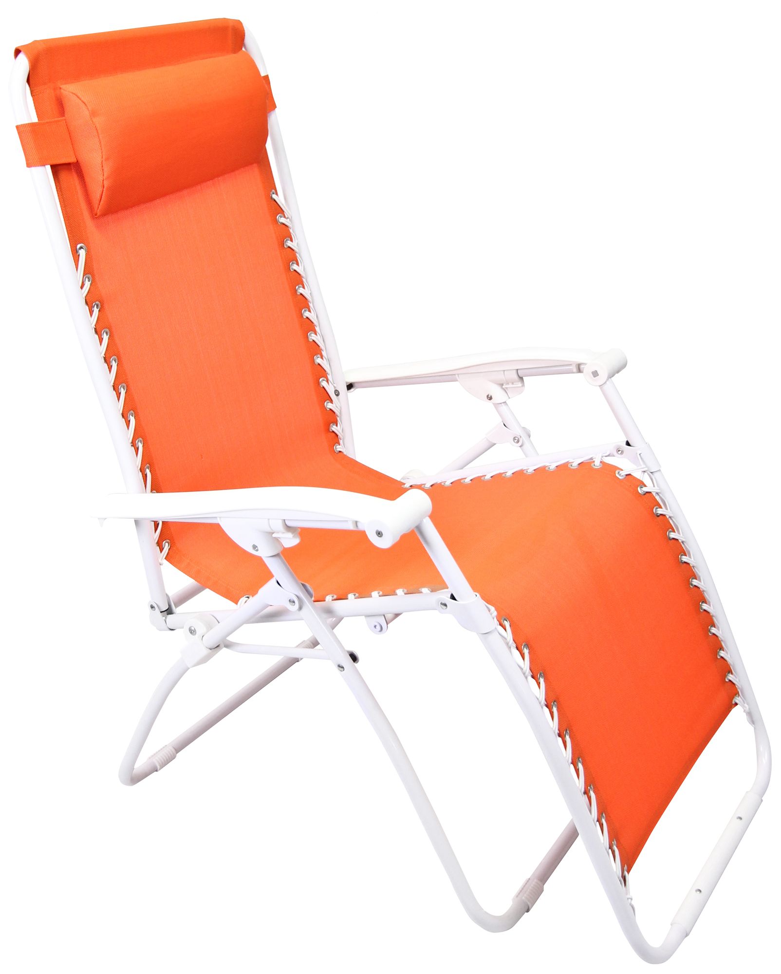 Zero Gravity Orange Outdoor Chaise Lounge