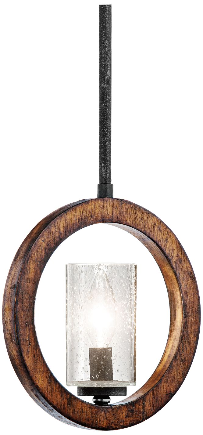 Kichler Grand Bank 9" Wide Auburn Stained Mini Pendant