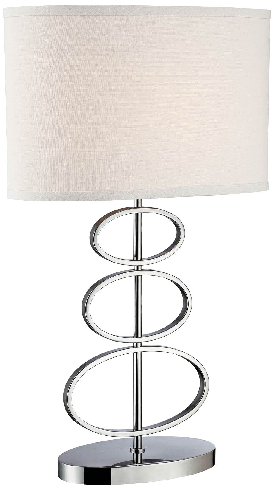 Ervin Chrome Rings Table Lamp by Lite Source