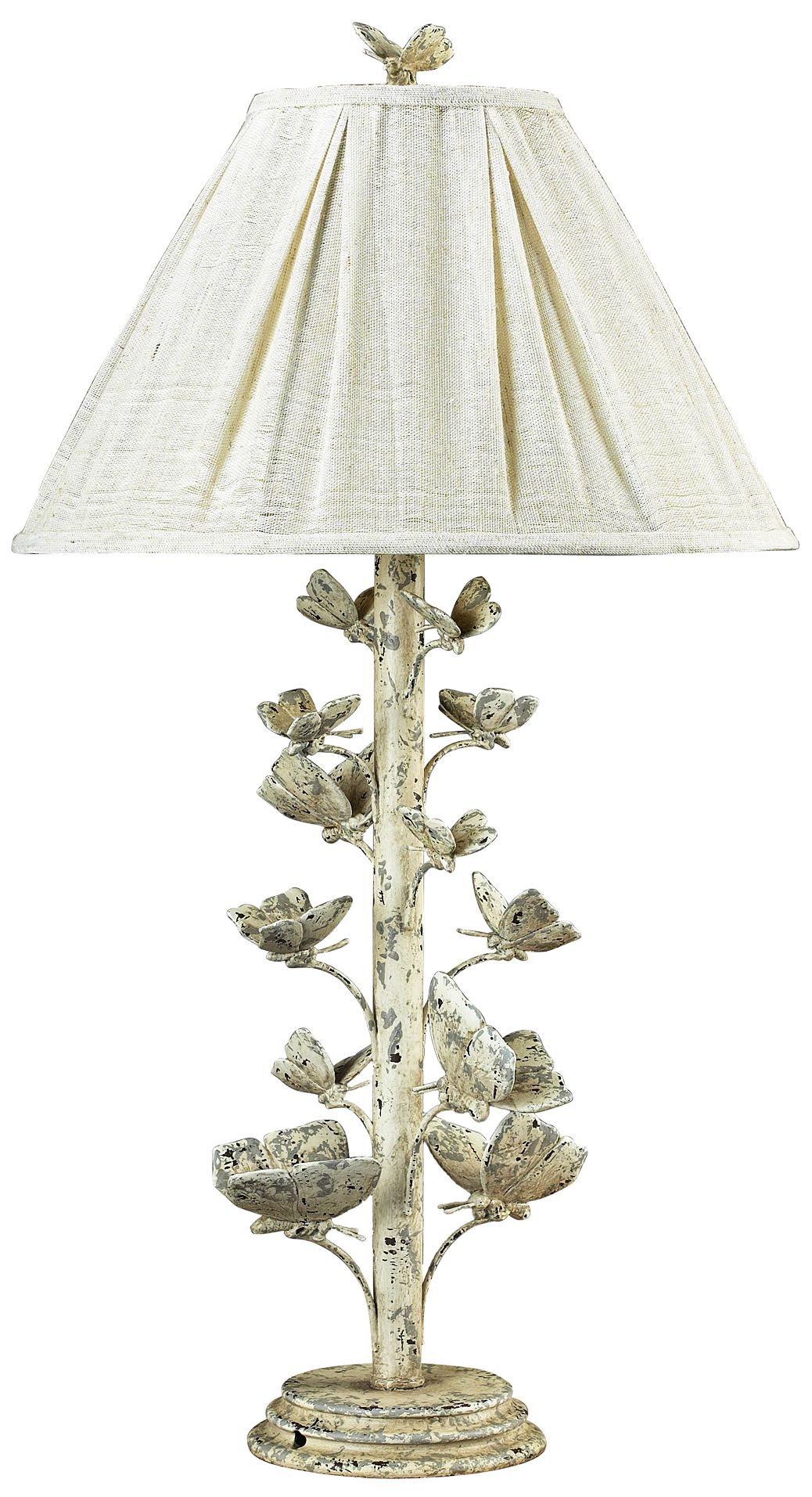 Summer Town Marauder White Antiqued Table Lamp