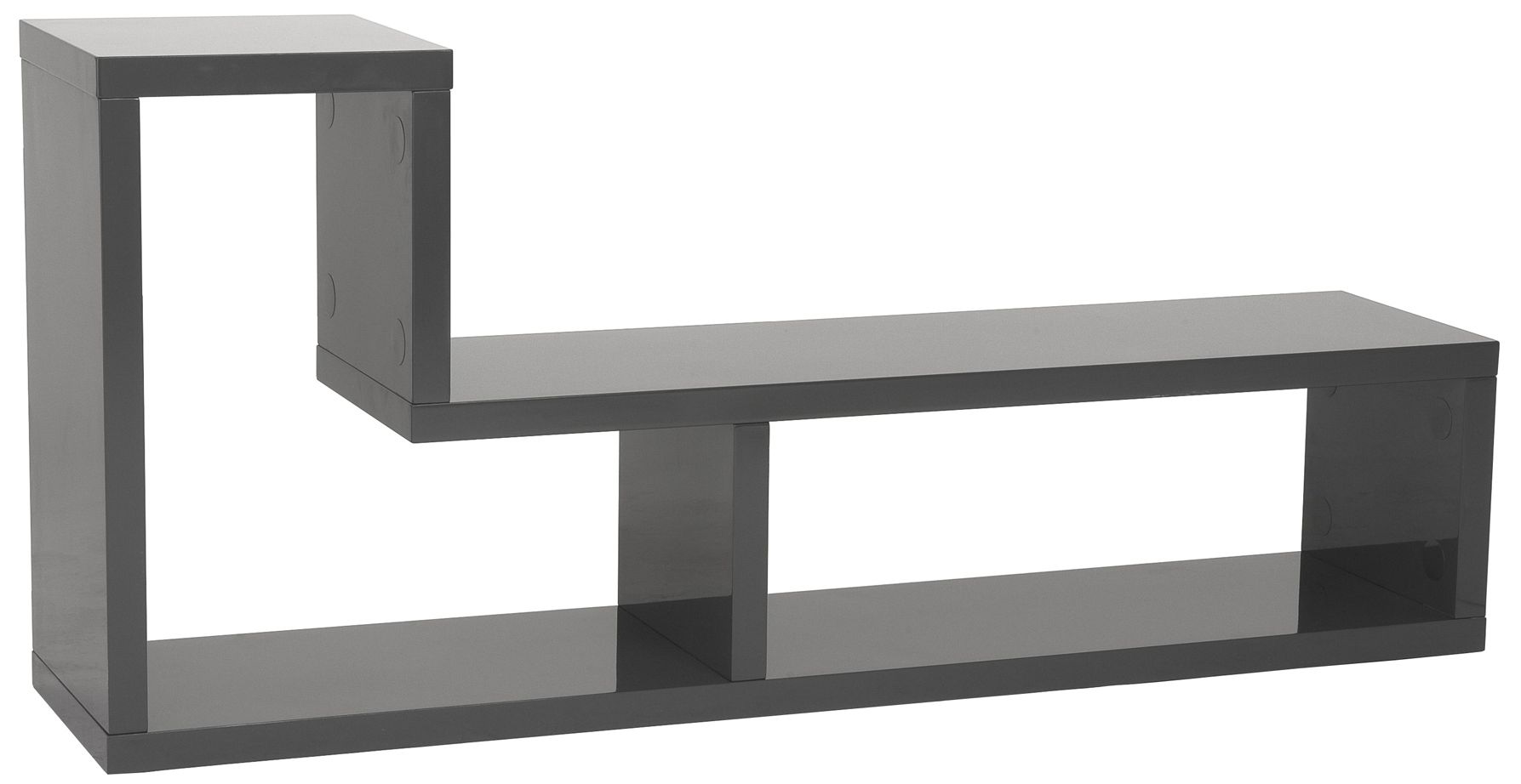 Mervin High-Gloss Black Media Stand