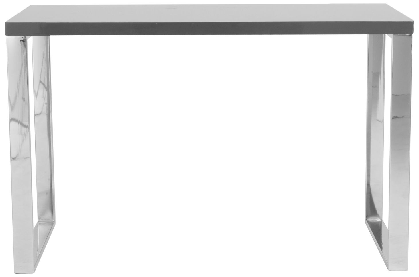 Dillon Polished Stainless Steel and Gray Desk