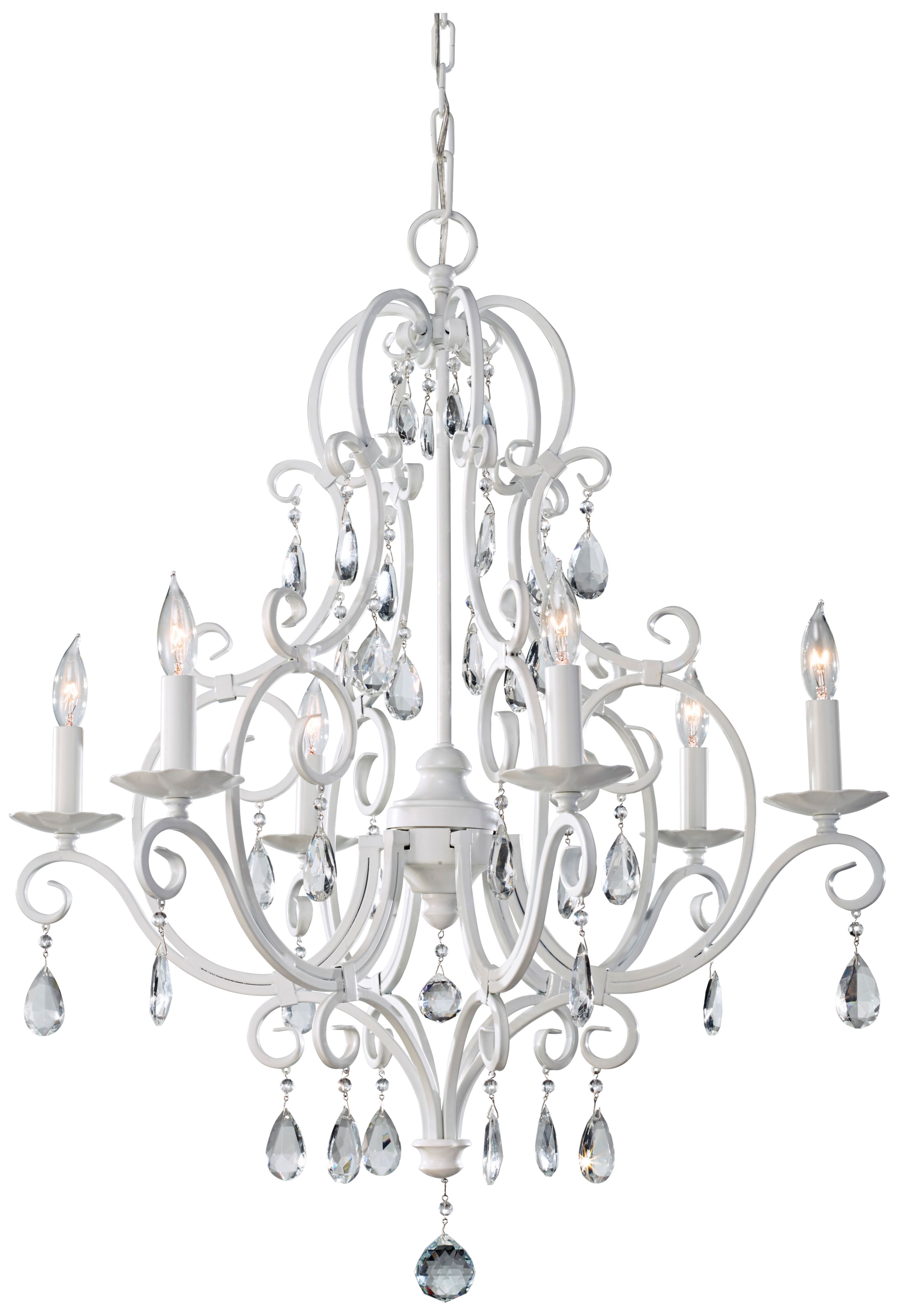 Murray Feiss Chateau Blanc 25" Wide White Chandelier