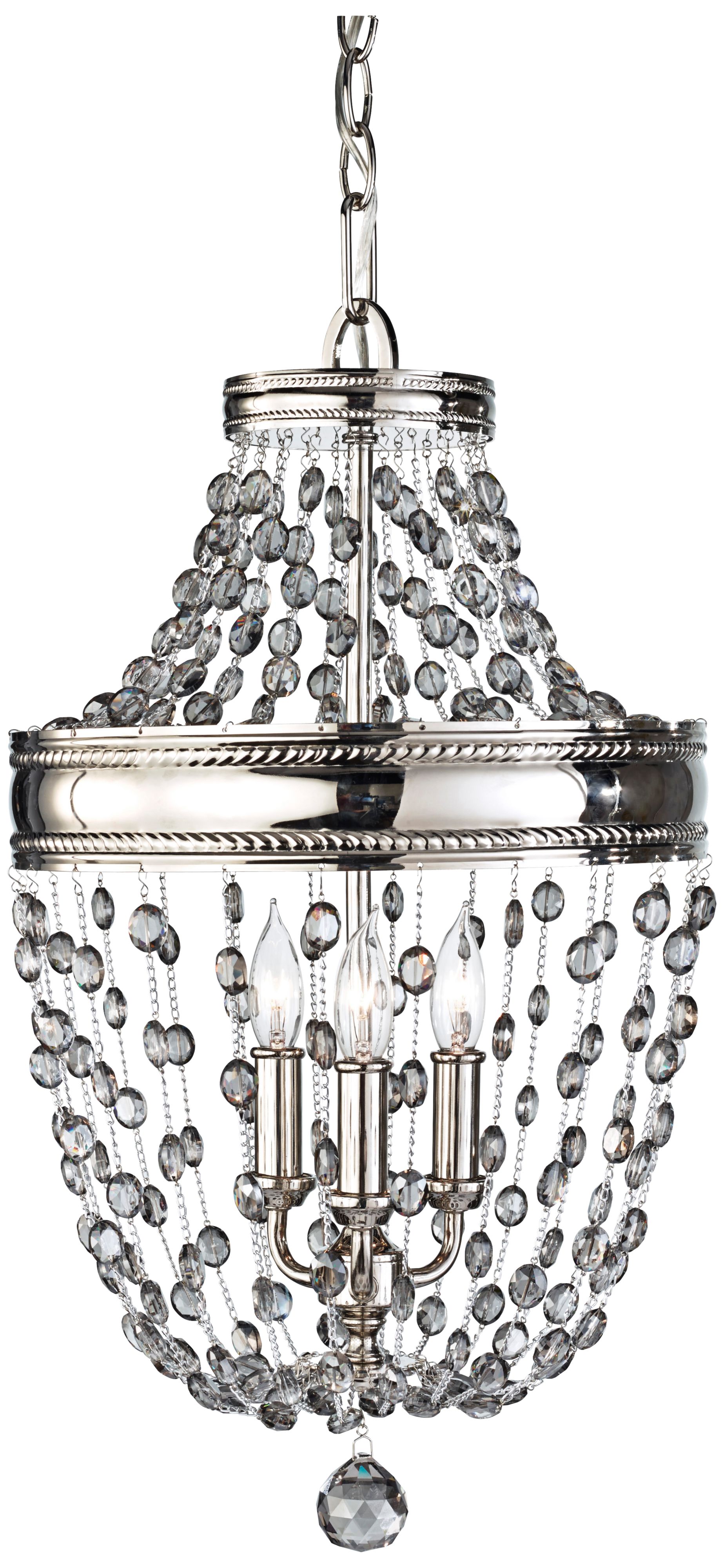 Murray Feiss Malia 12 1/2" Wide 3-Light Nickel Chandelier