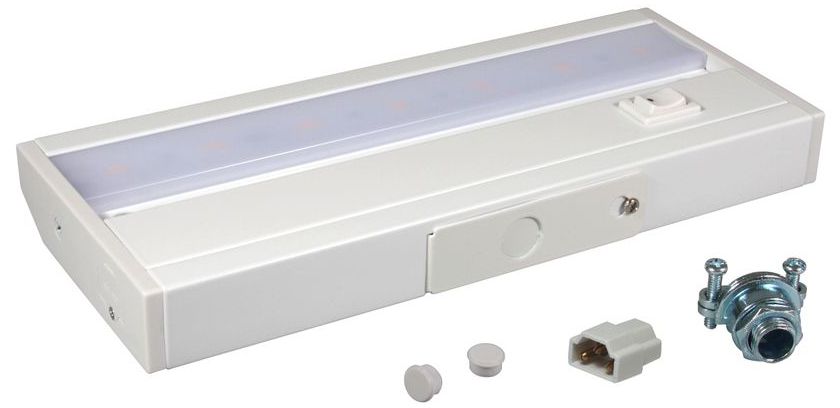 LED Complete White 8" Wide Under Cabinet Light