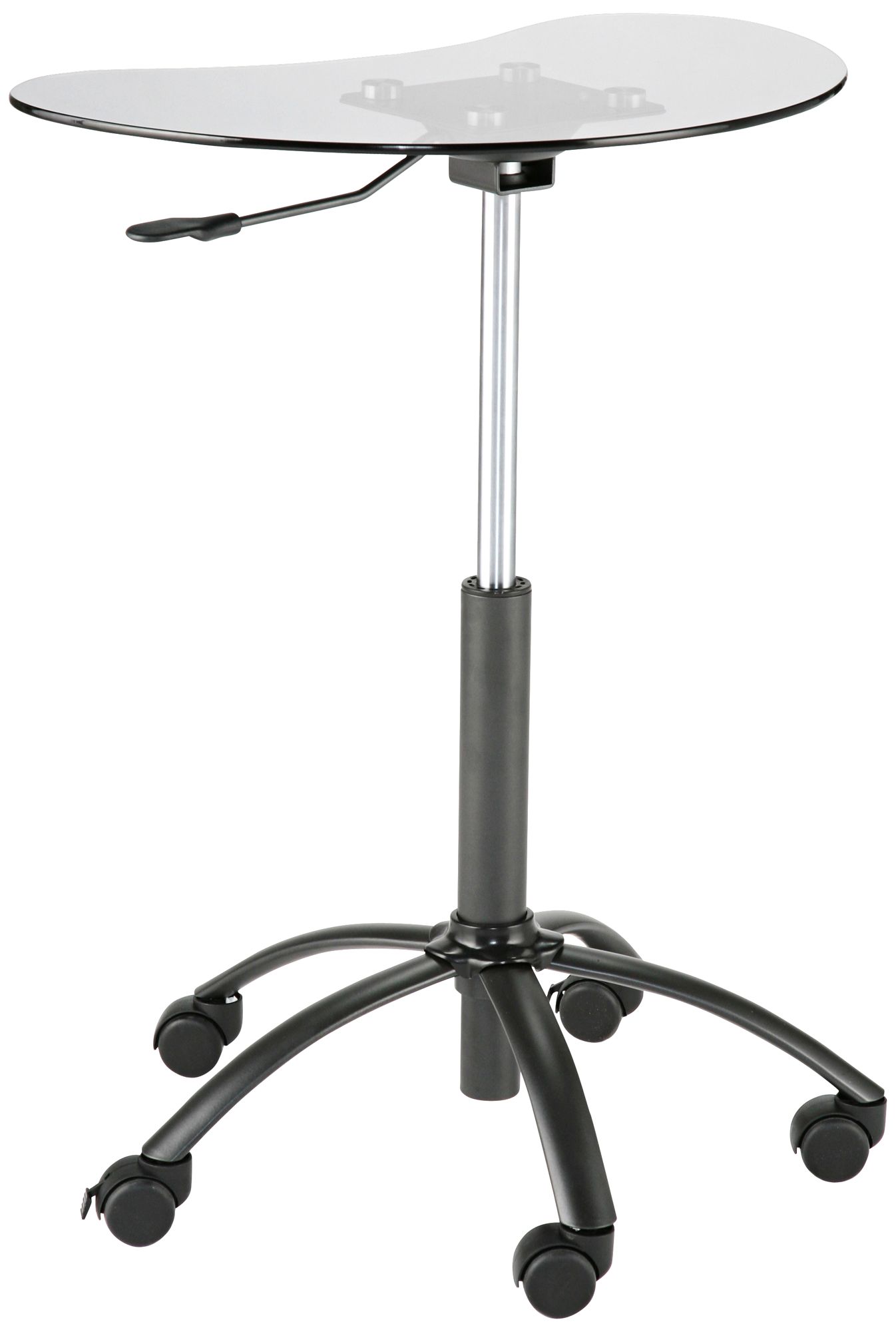 Malcolm Smoked Glass Black Laptop Stand