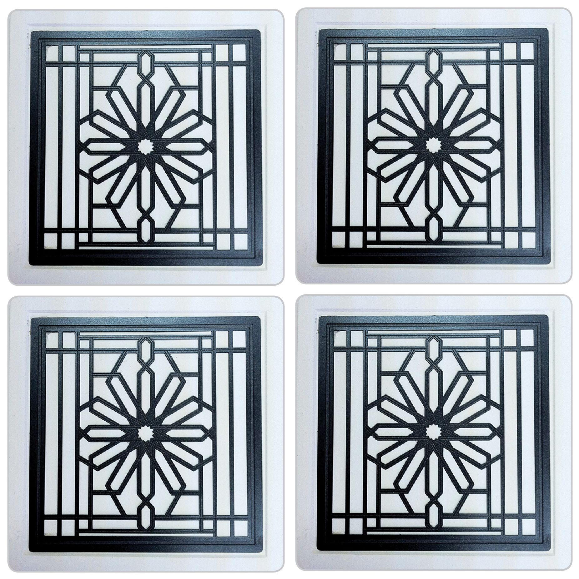 Hindostone Set of 4 Frank Lloyd Wright Rookery Coasters
