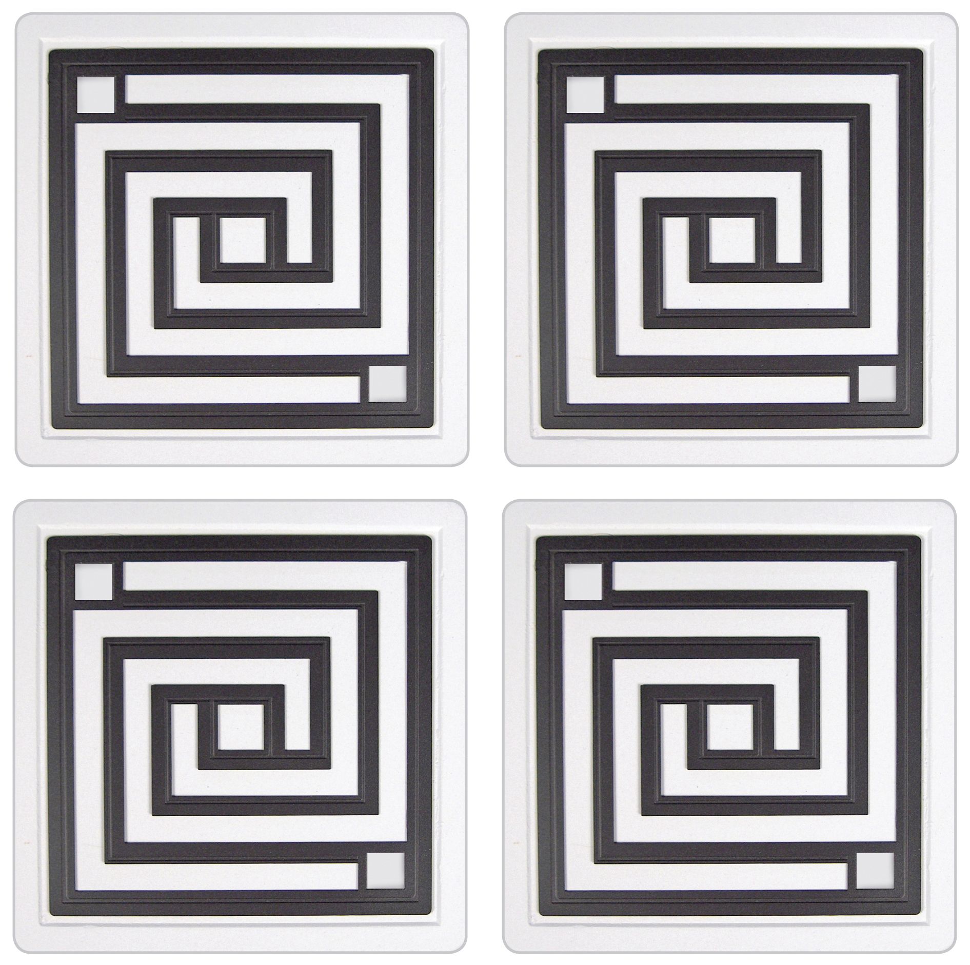 Hindostone Set of 4 Whirling Arrow Coasters