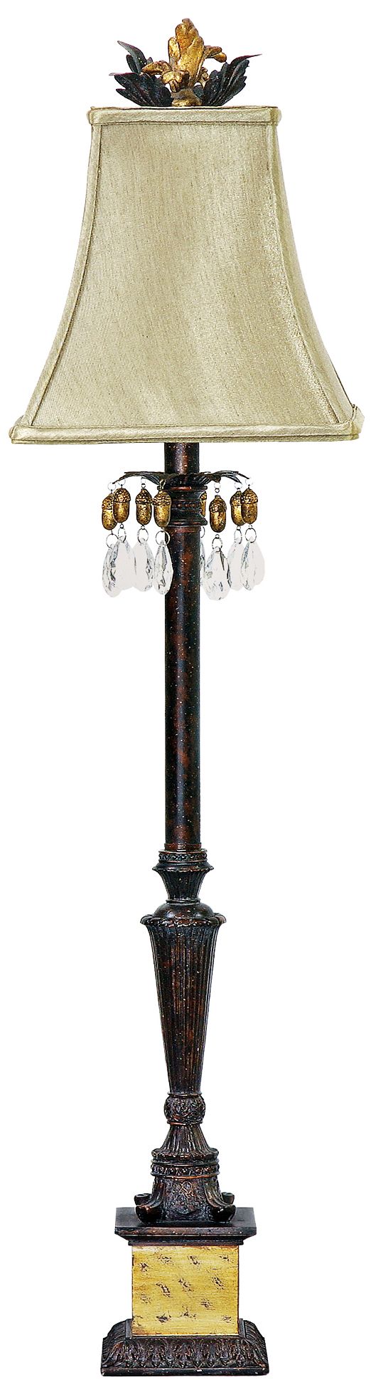 Acorn Drop Black and Era Gold Table Lamp