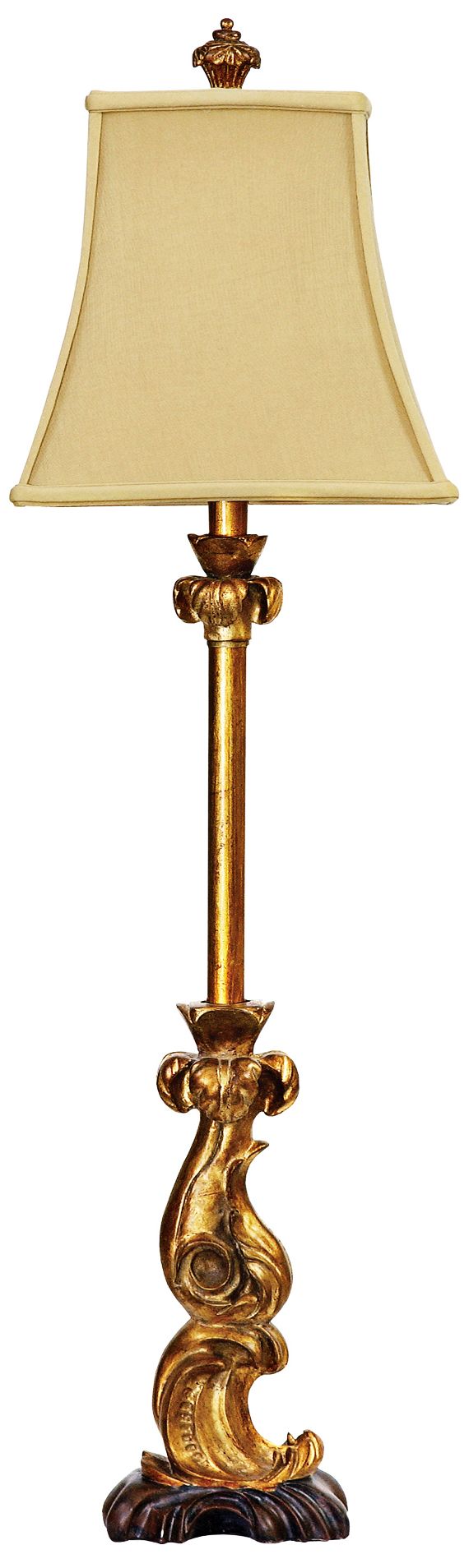 Italian Curve Gold Leaf Table Lamp