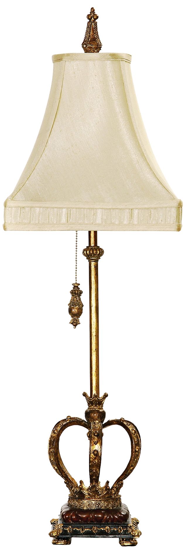 Huntington Crown Gold Leaf Table Lamp