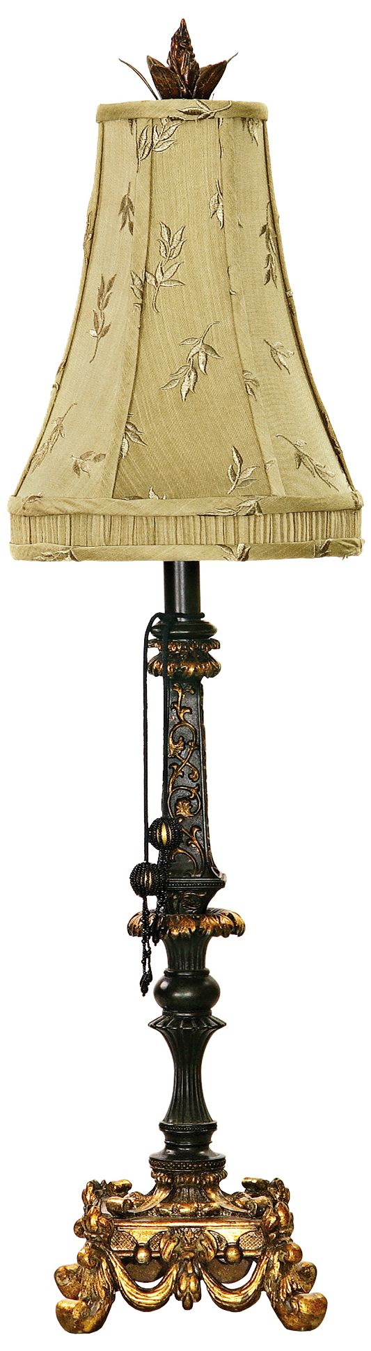 Josephine Black and Gold Leaf Table Lamp