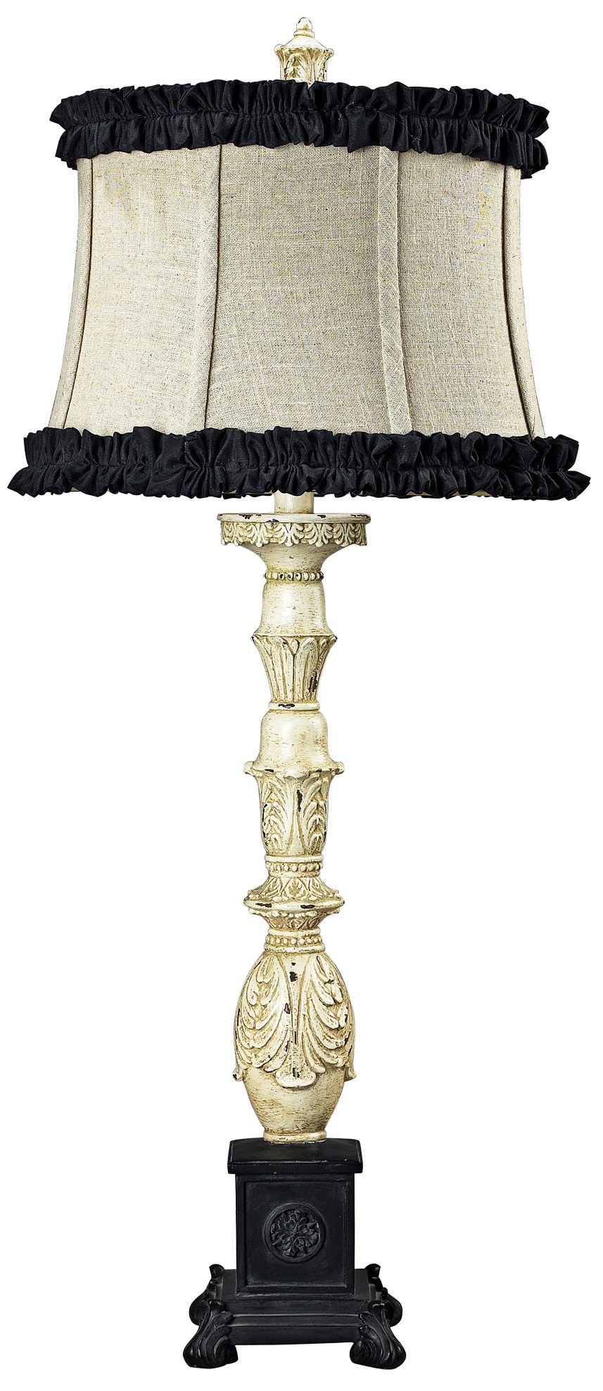 La Place Antique White Table Lamp