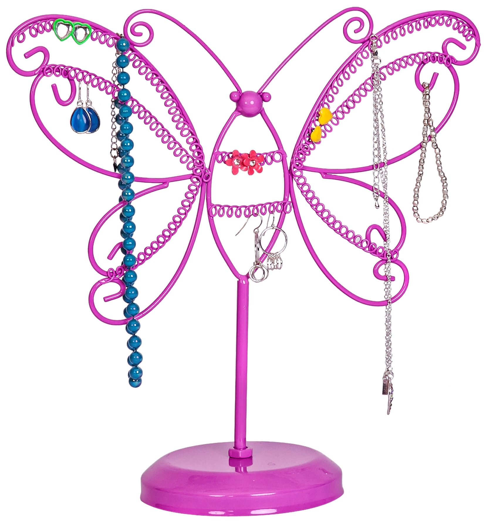 Mele & Co. Bella Metal Butterfly Pink Jewelry Stand