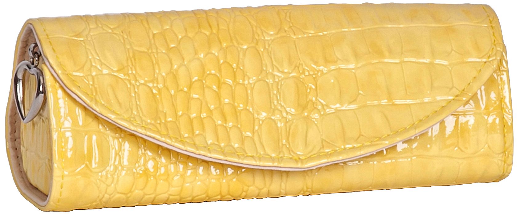 Mele & Co. Jenna Yellow Faux Leather Travel Jewelry Roll