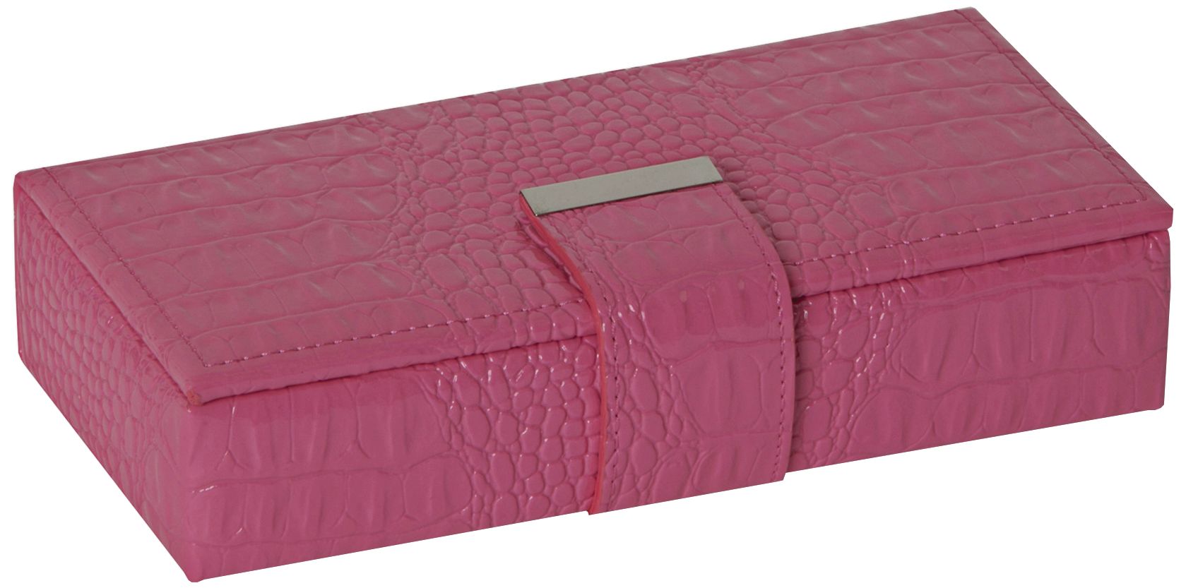Mele & Co. Justine Pink Faux Leather Travel Jewelry Case