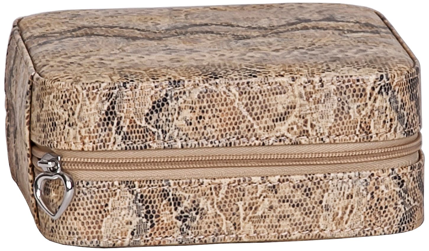 Mele & Co. Lucette Tan Faux Leather Travel Jewelry Case