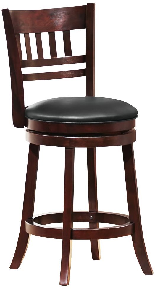 HomeBelle Detailed Back 24" Swivel Counter Stool