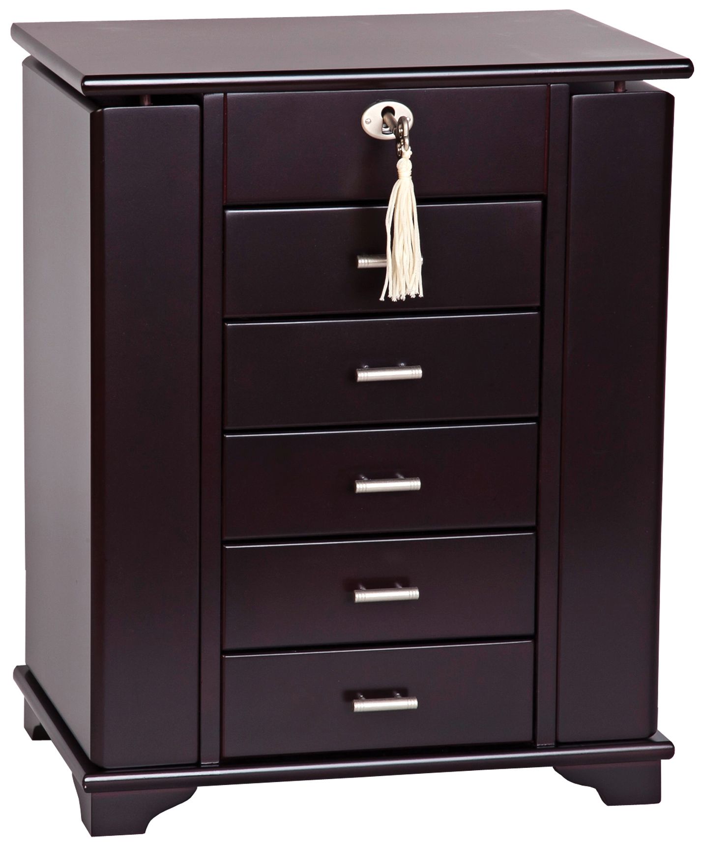 Mele & Co. Monique Upright Java Wood Jewelry Box