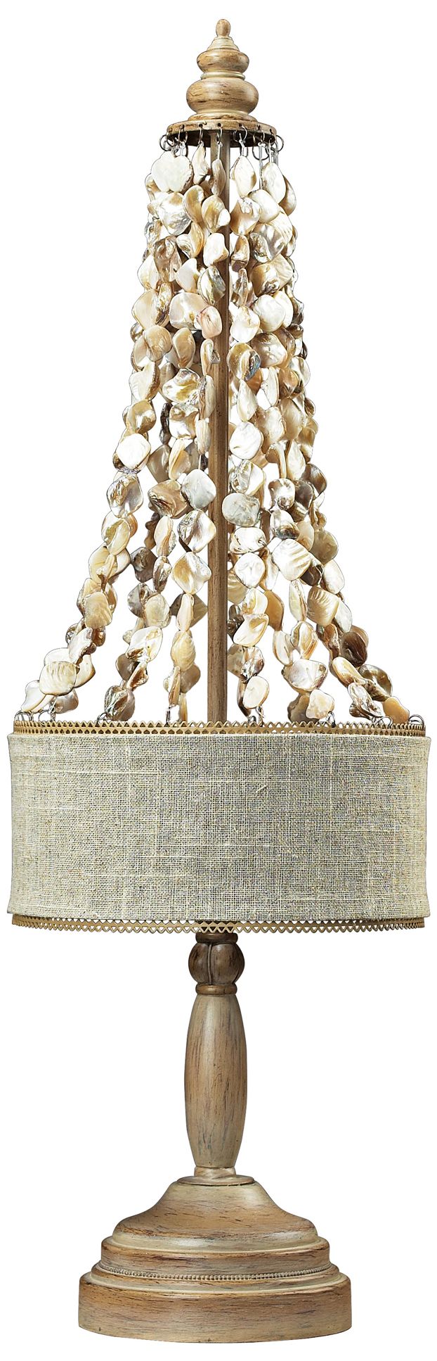 Rockyford Natural Shell Bleached Wood Table Lamp