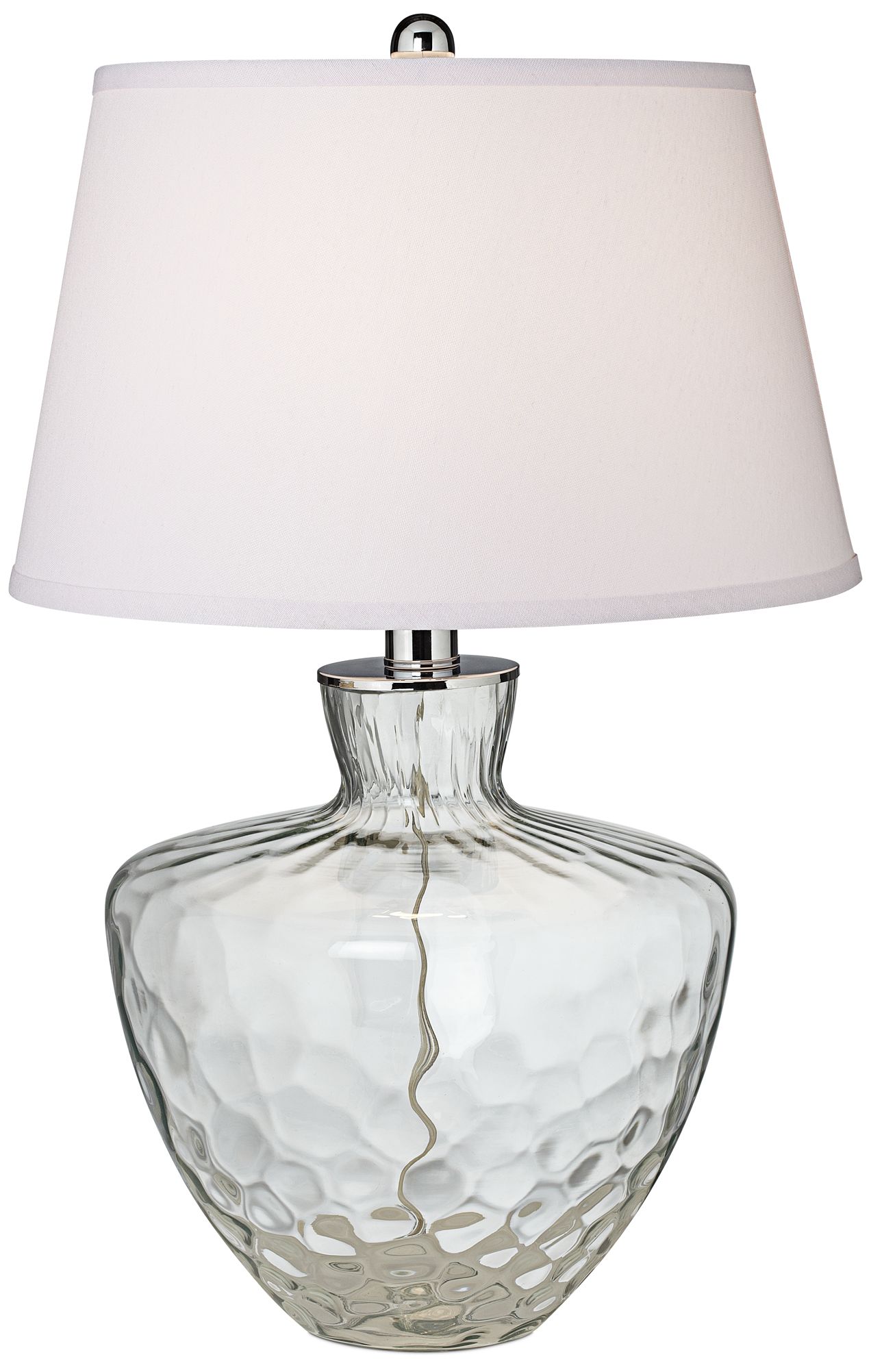 Crystal Cascade Glass 26" High Table Lamp