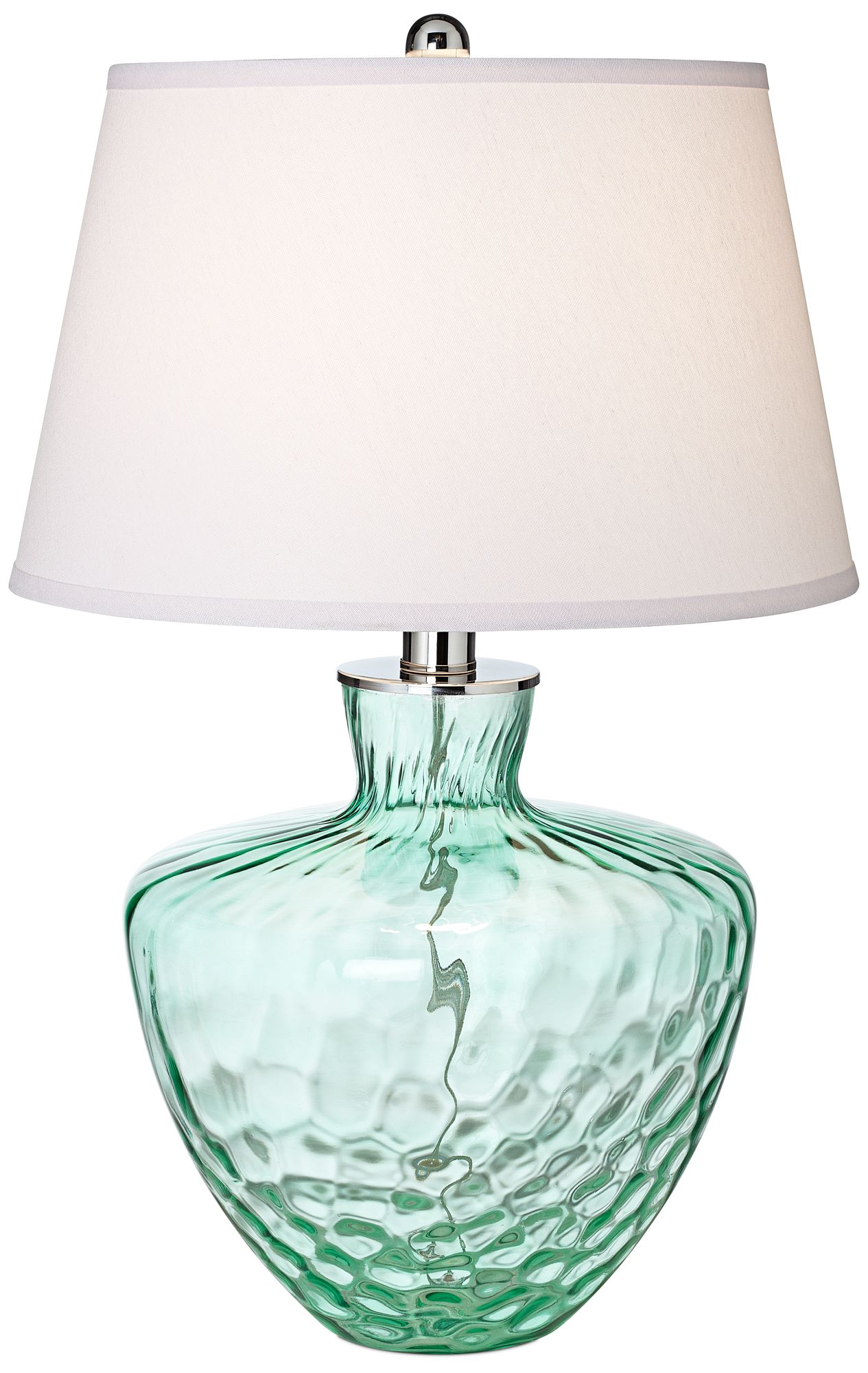 Crystal Cascade Emerald Glass 26" High Table Lamp