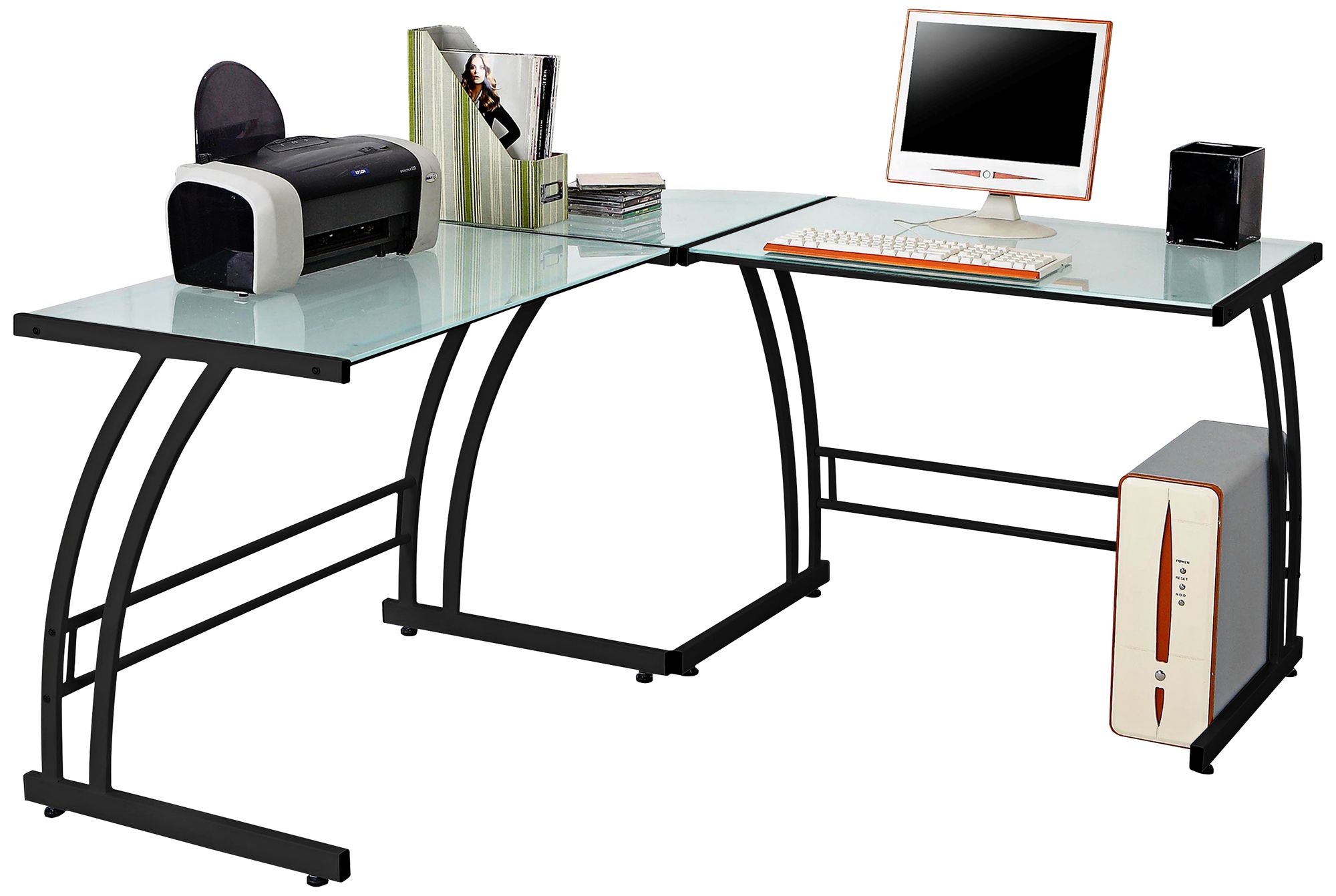 Gamma Modern Black Work Station