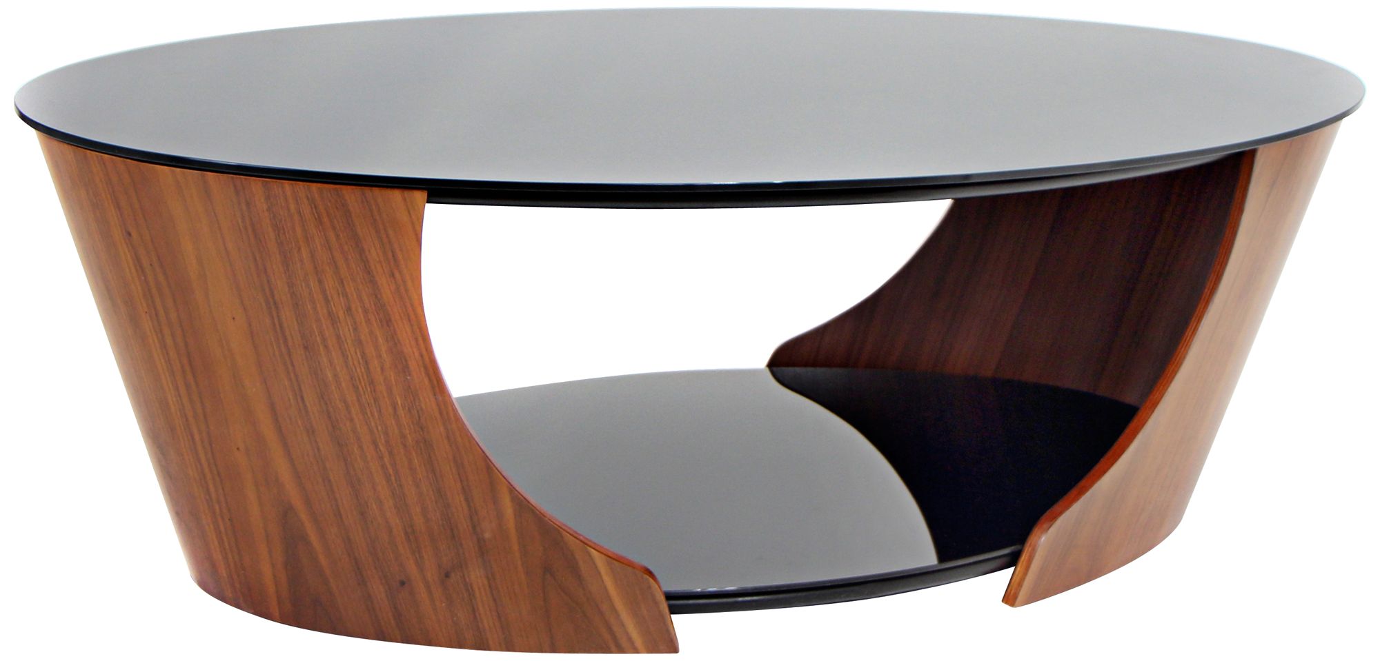 Vessel Walnut and Glass Coffee Table