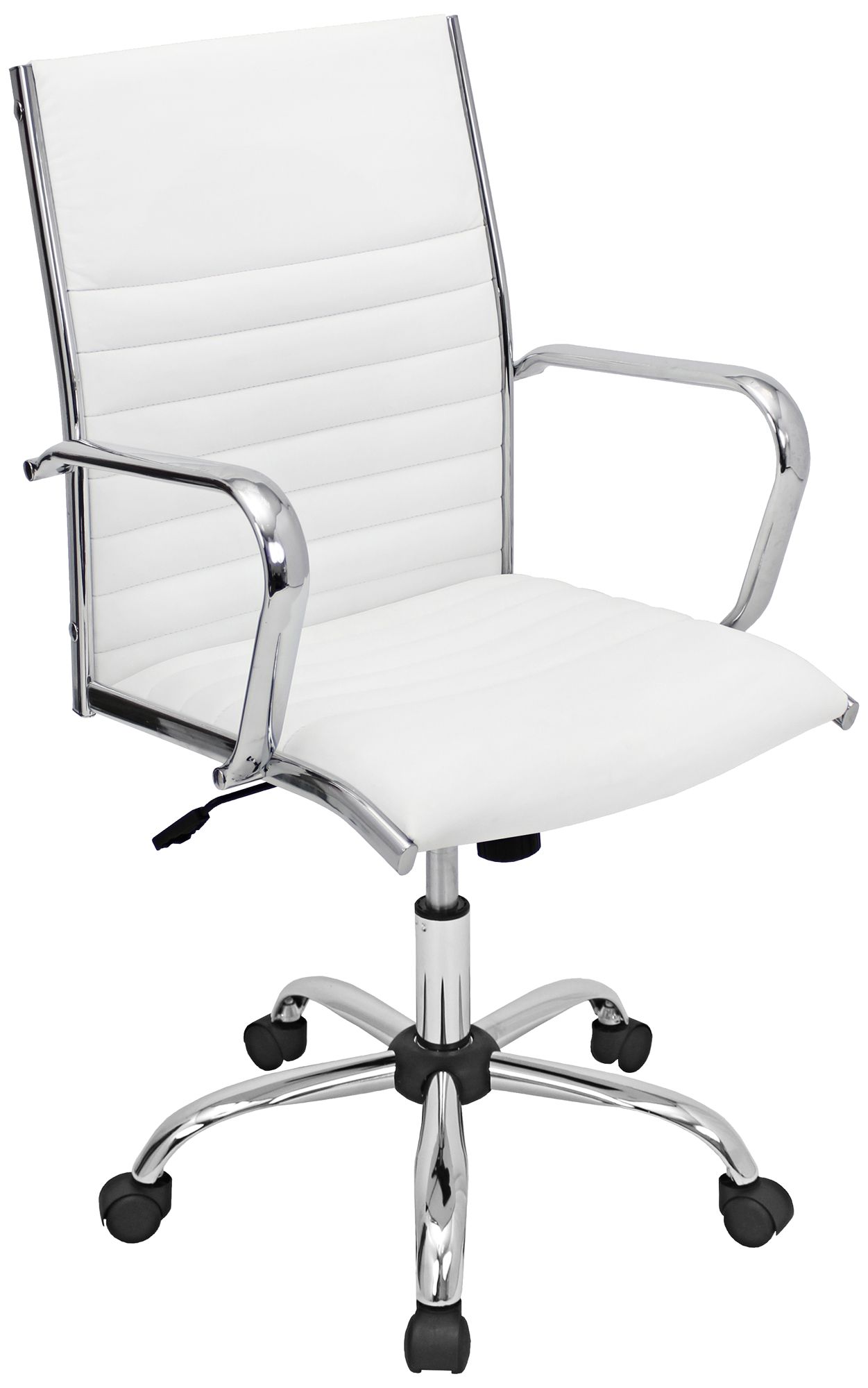 Master White Leatherette Office Chair