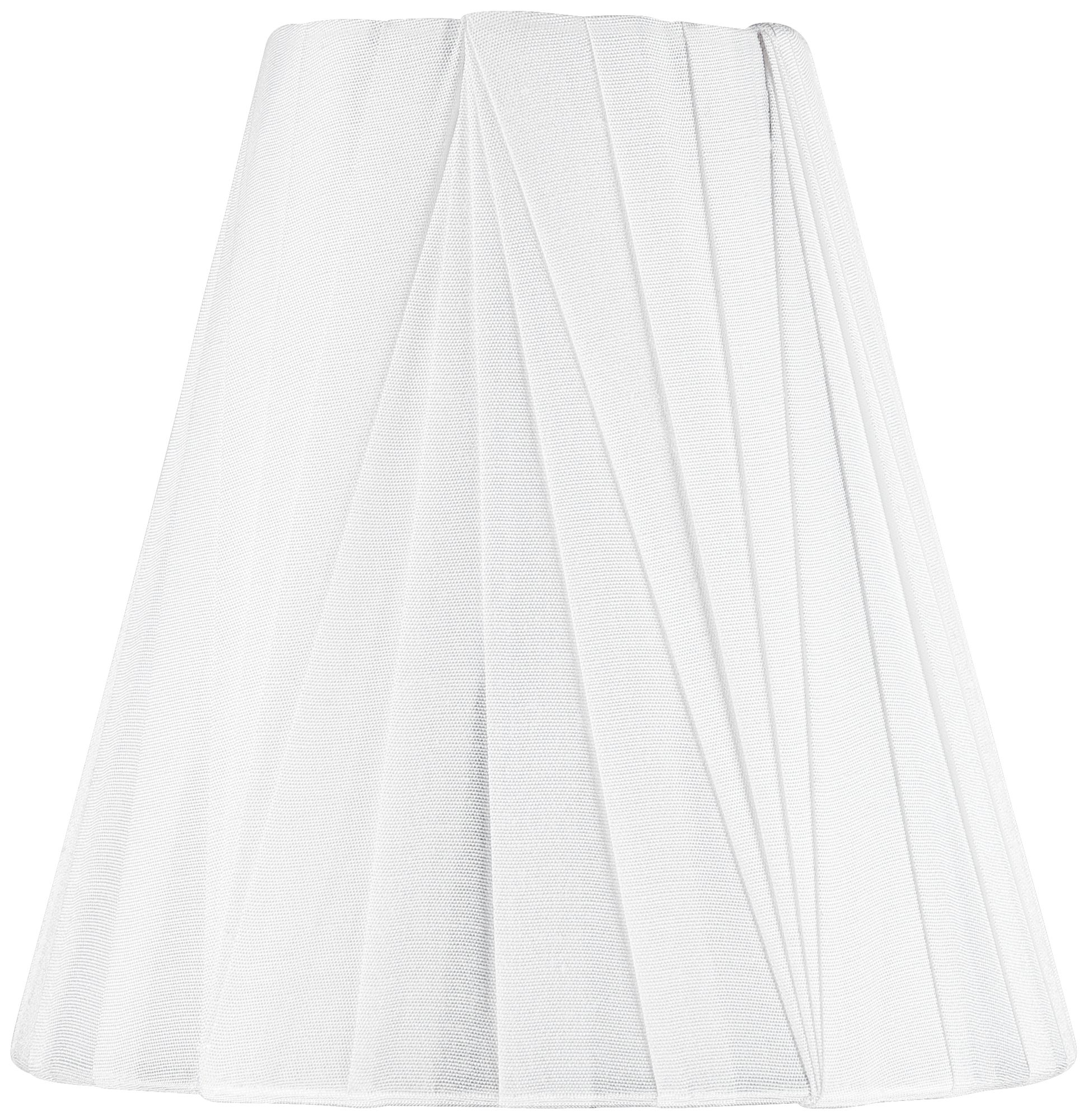 Pure White Modern Pleat Shade 3x6x6 (Clip-On)