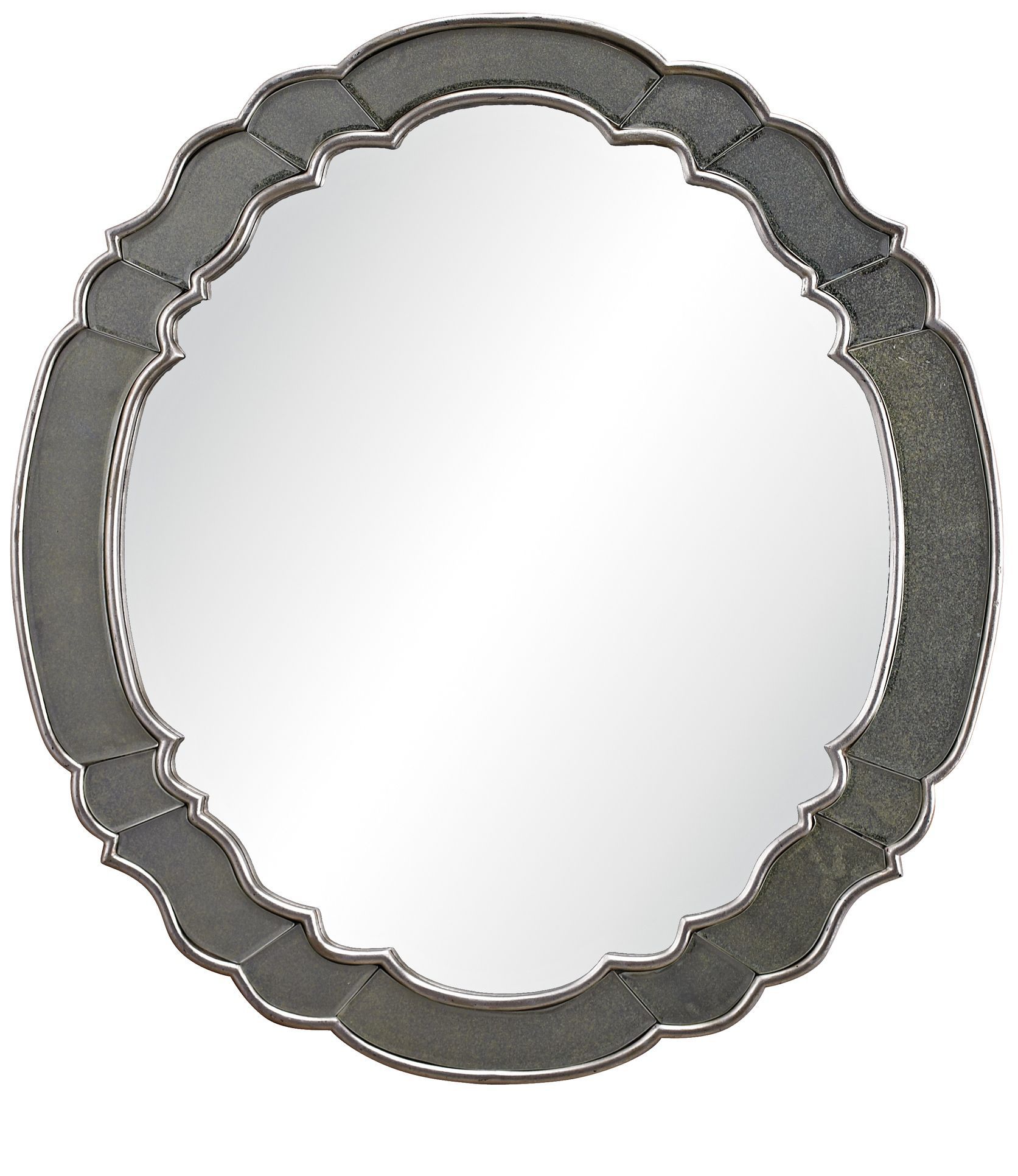 Ordway 33" High Antique Silver Leaf  Wall Mirror