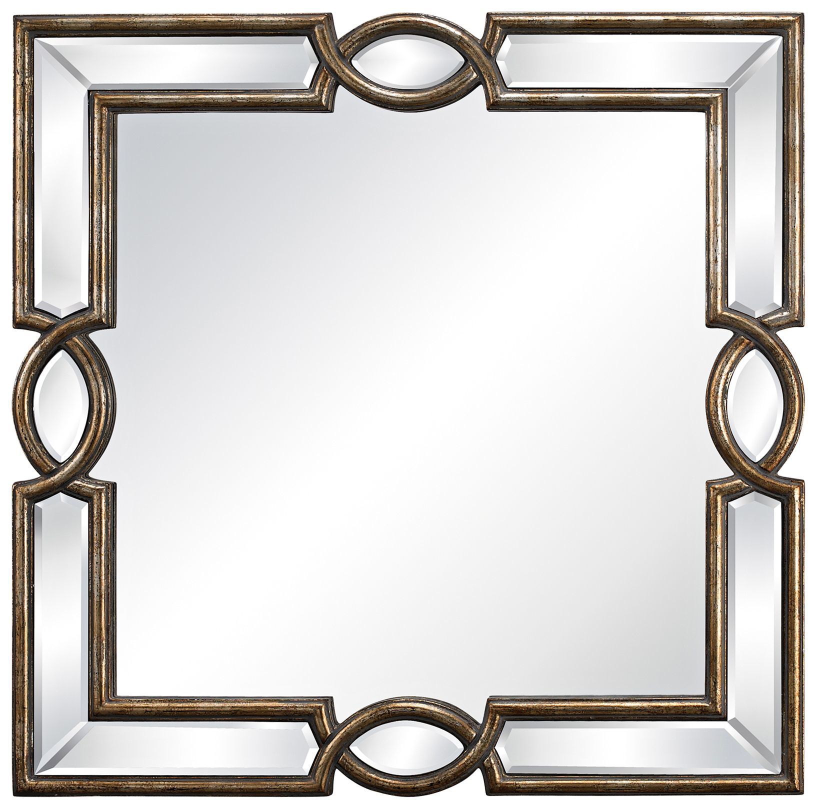 Syracuse 33" Wide Antique Gold Wall Mirror