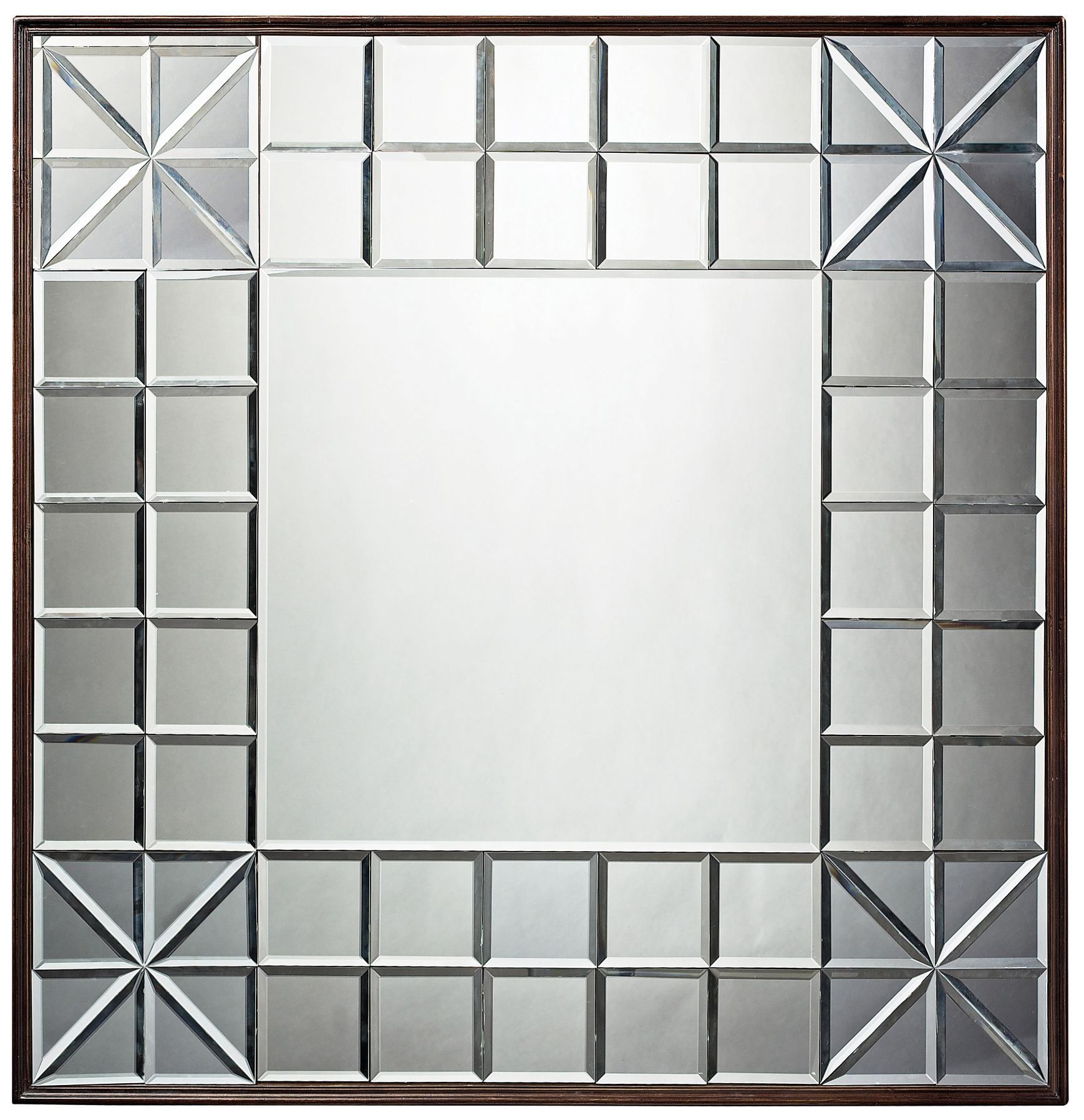 Gatsby 37" Square Contemporary Wall Mirror