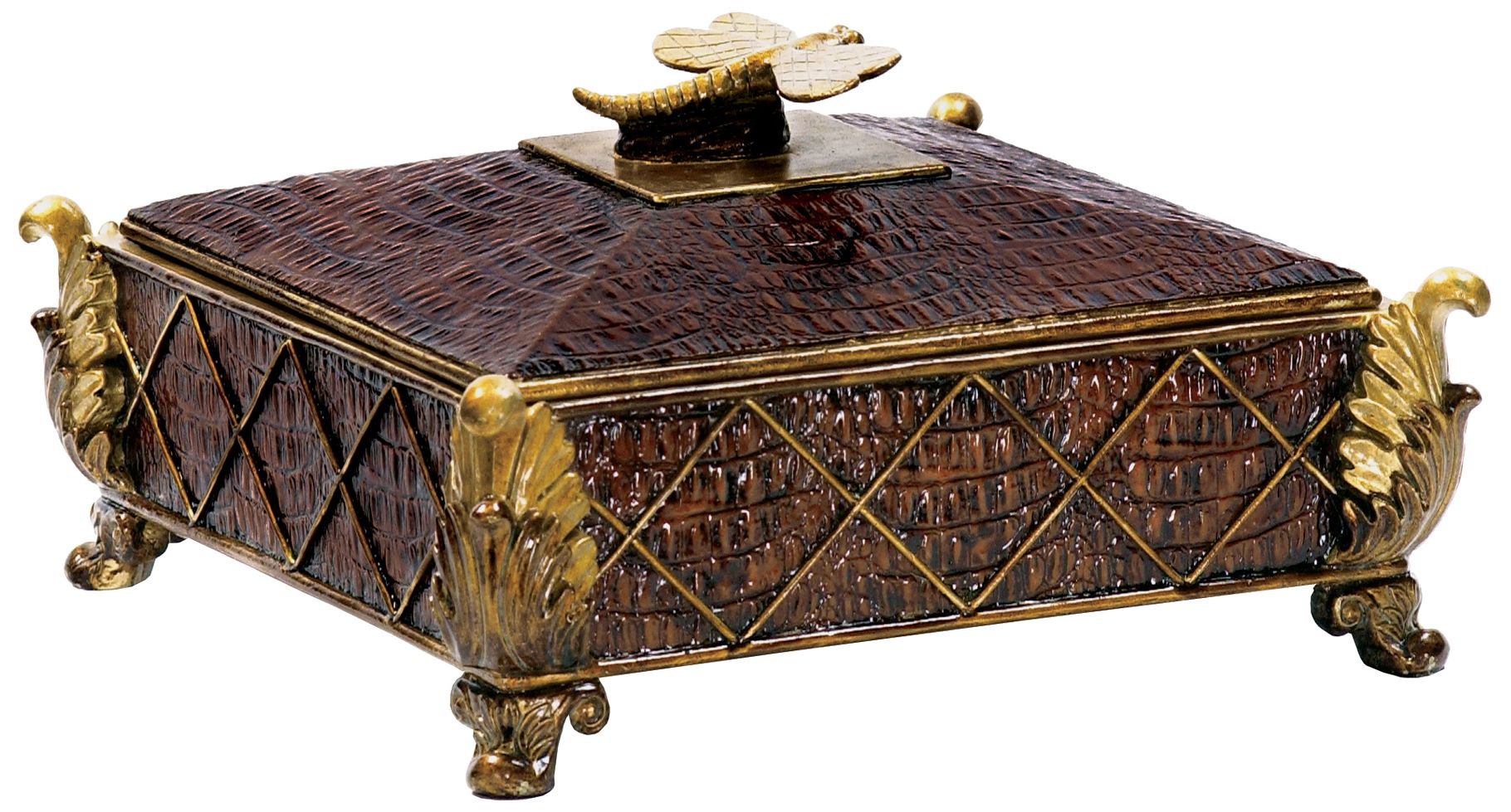 Australian Embossed Faux Croc Dressing Box
