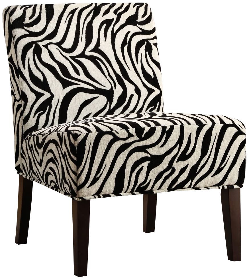 HomeBelle Zebra Print Accent Chair