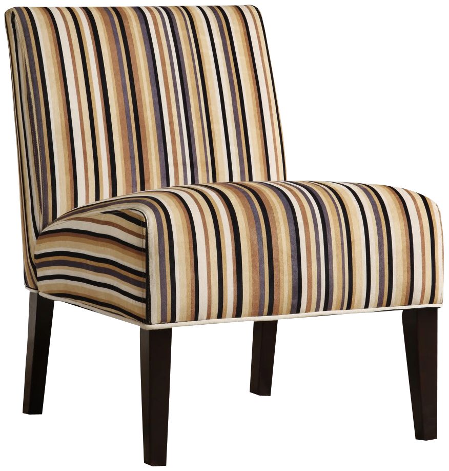 HomeBelle Neutral Stripe Accent Chair